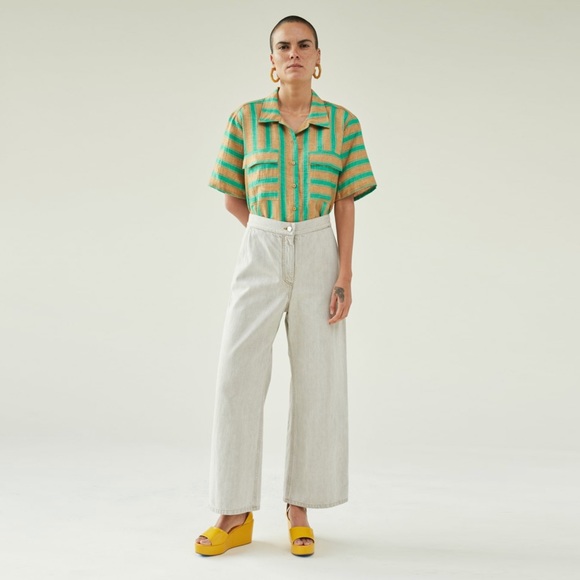 NWT Rachel Comey - Clean Bishop khaki wide leg pants jeans size 2/4, 26/27 - Picture 6 of 9